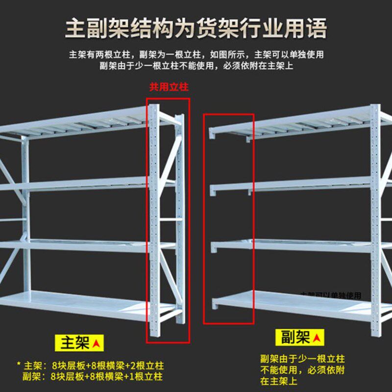 厦门轻型中型货架服装货架超市架五金库房货架家用置物架铁架置物