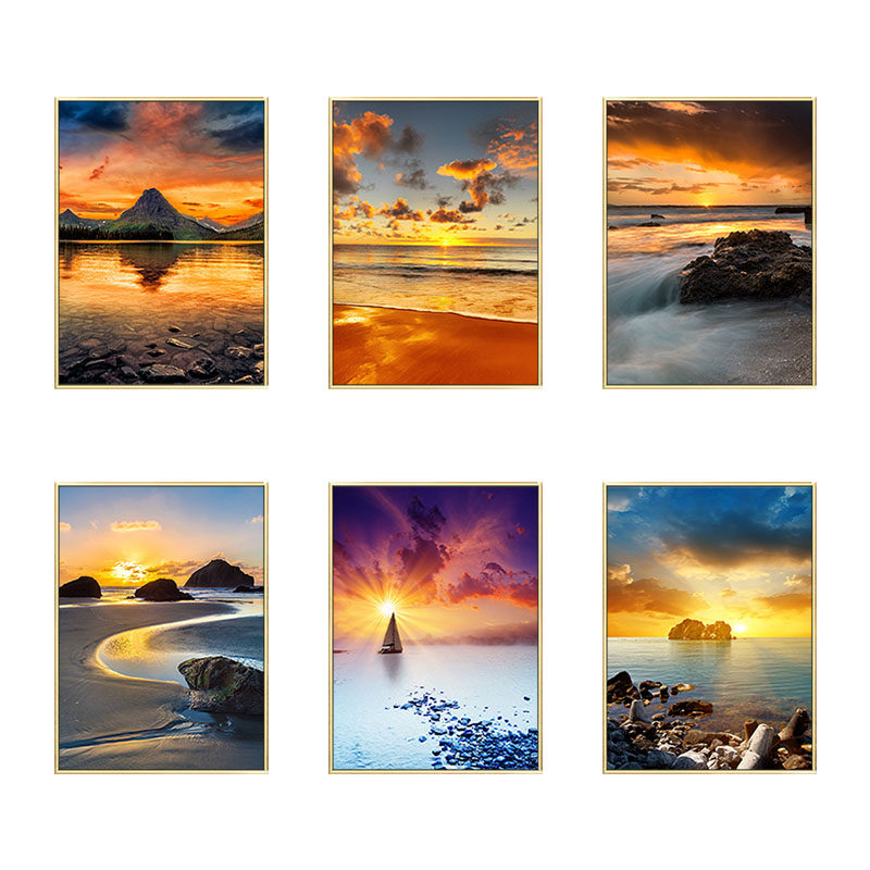 玄关装饰画竖版日出风景壁画餐厅墙画客厅挂画走廊过道民宿酒店画,家居饰品,现代装饰画,淘宝优惠券,粉丝福利购,淘宝优惠卷