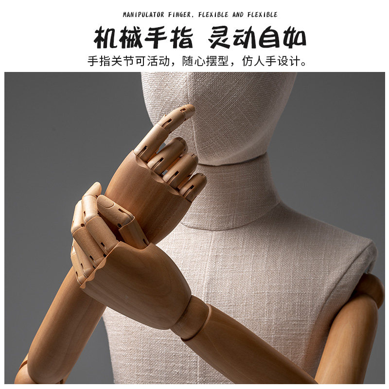 服装店儿童模f特道具橱窗展示架半身韩版假人偶体带头男女小孩模