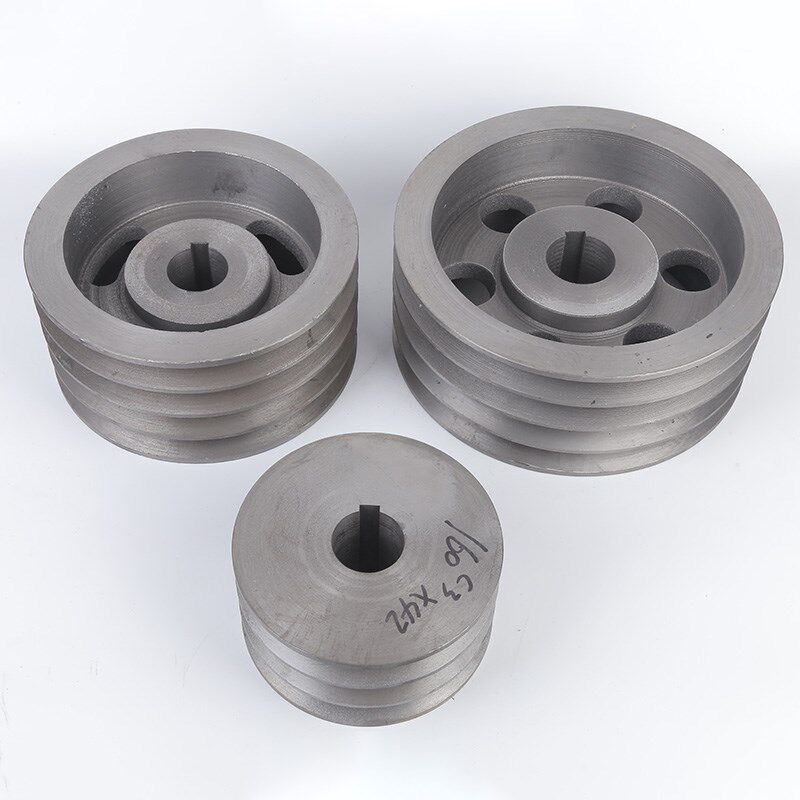 铸铁皮带轮双槽电机轮皮带盘A/B/C/D型单槽2A平厂家三角传动轮