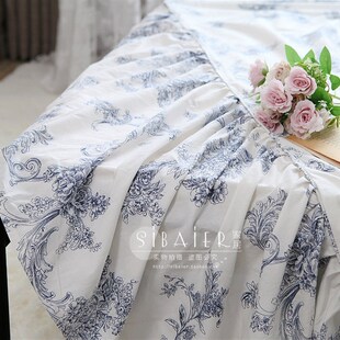 床单床罩床裙 田园公主风全棉单双人单件床裙式 法式 韩式