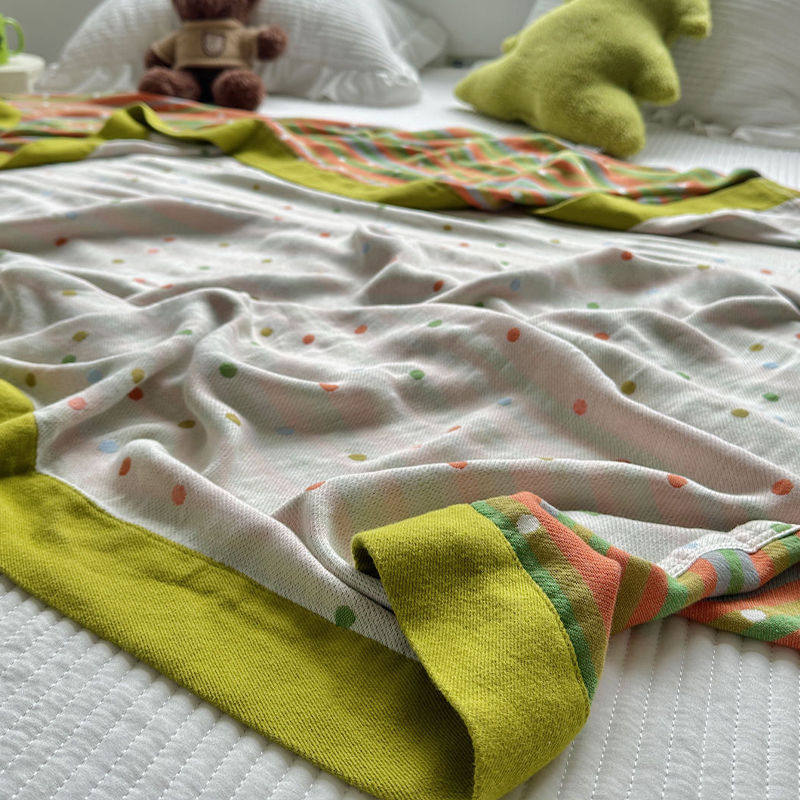 A类竹纤维竹棉彩色可爱波点毛巾被夏季薄款毯子夏天儿童午睡盖毯,床上用品,休闲毯/毛毯/绒毯,淘宝优惠券,粉丝福利购,淘宝优惠卷