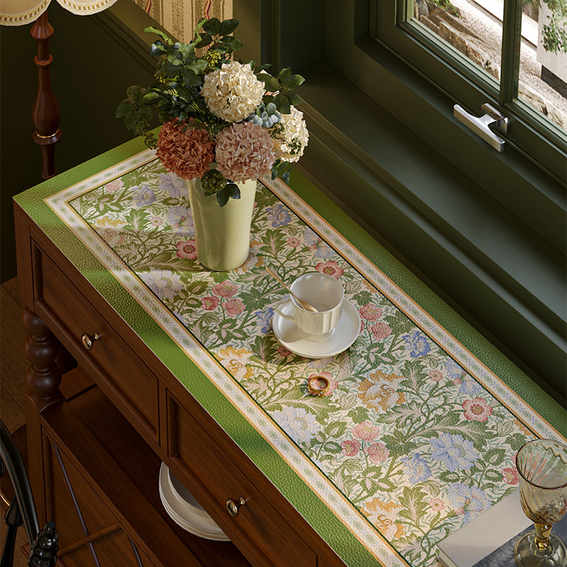 南希庄园美式餐边柜电视机柜防尘垫易打理氛围感玄关柜台面保护垫