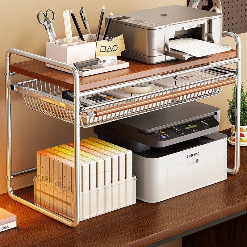 打印机置物架桌面多层复印机放置架工位台面可抽拉A4纸储物架子,住宅家具,搁板/置物架/家用陈列架,淘宝优惠券,粉丝福利购,淘宝优惠卷