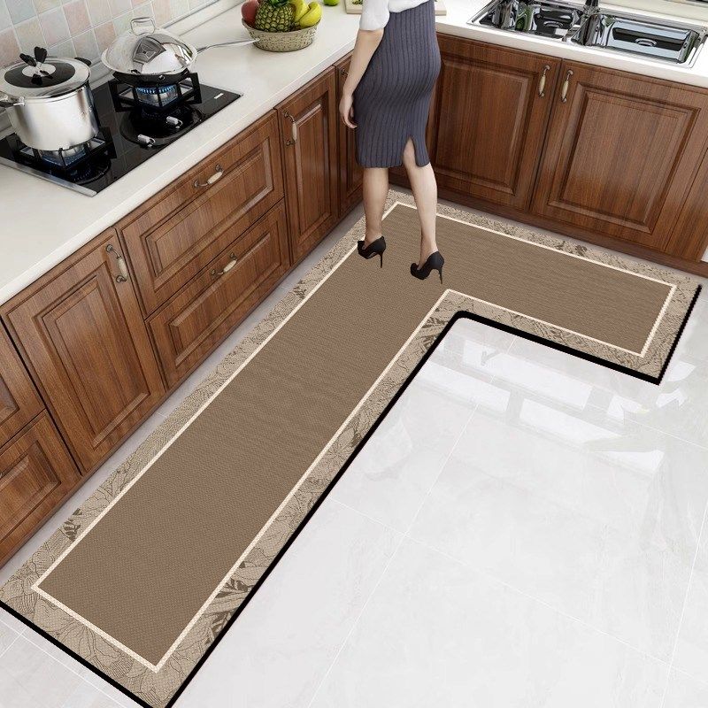 2025新款厨房地垫防滑防油可擦免洗转角脚垫L型专用吸水耐脏垫子,居家布艺,厨房地垫,淘宝优惠券,粉丝福利购,淘宝优惠卷
