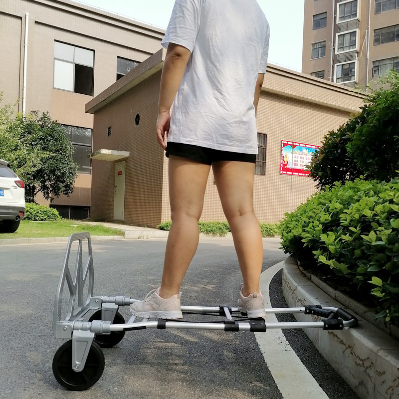 折叠便携手拉车多功能搬运拖货拉杆车家用铝合金手推行李车小拉车