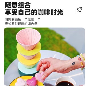 HARIO彩色玻璃聪明杯V60咖啡滤杯滴漏式 萃取杯咖啡器具手冲过滤杯