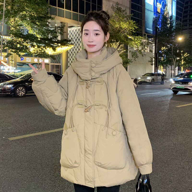 A字版宽松羽绒服女中长款小个子胖Amm孕妇加肥加大200斤韩版特大