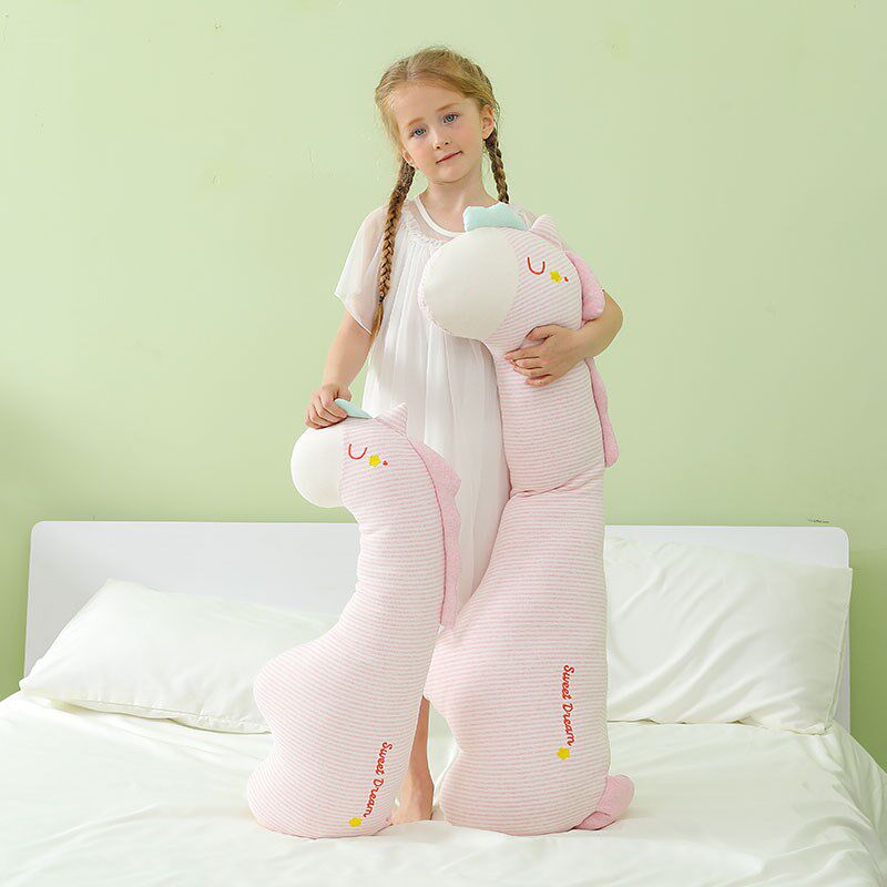 a类纯棉女生睡觉夹腿专用长抱枕可拆洗玩偶抱睡公仔陪睡娃娃礼物