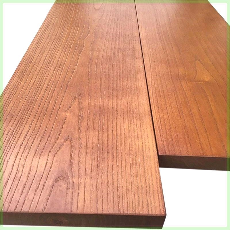 木板定制实木原木松木榆木吧台板办公餐桌面板长方形一字隔板定做