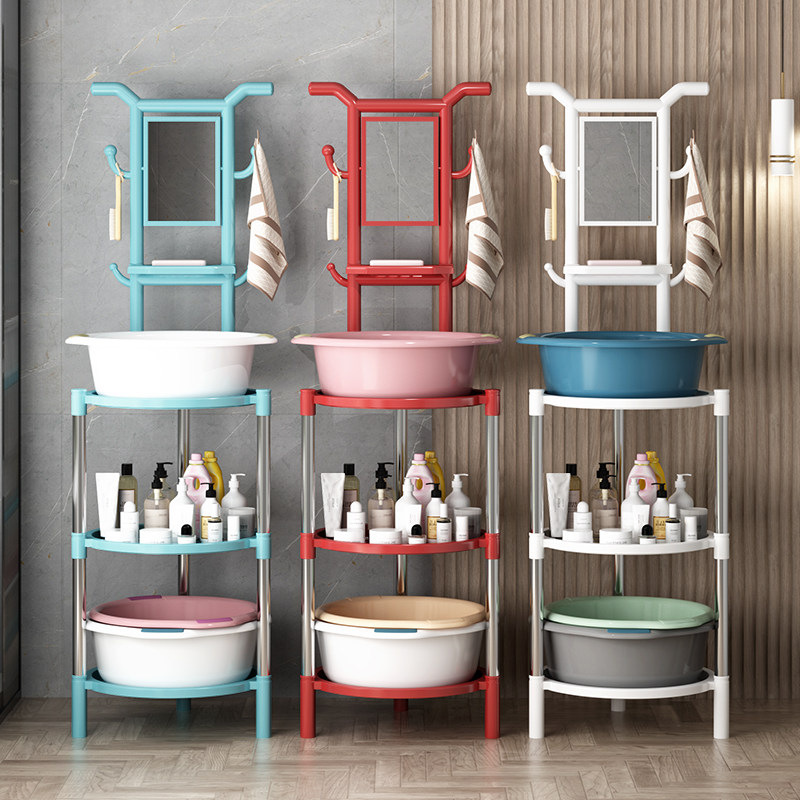 洗脸盆架子落地家用不锈钢支管农村浴室卫生间收纳脸盆架洗脸架,家庭/个人清洁工具,脸盆架,淘宝优惠券,粉丝福利购,淘宝优惠卷