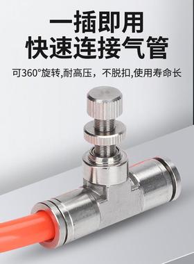 04不锈钢气动调速单向限流-A管道气缸51474节流阀SSL4-M5/8032气