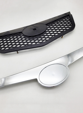 时风全封闭电动三轮车风景1号前杠中网电镀亮条前脸装饰条上格栅