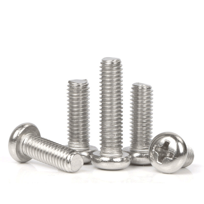 M4不锈钢304十字小盘头螺丝钉圆头螺钉长螺栓螺杆螺钉GB823螺丝