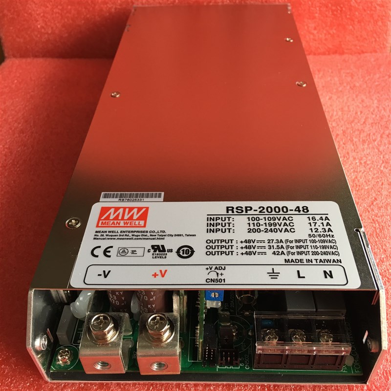 MEAN WELL/明纬RSP-2000-48 2000W 48V42A PFC可调电压可并联电源