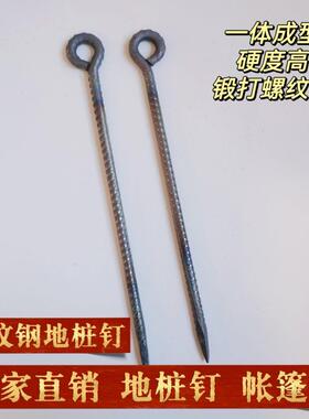 ll加粗螺纹钢篷bbf35888地桩钉户外露帐地钉固定大棚钉营栓牛羊犬