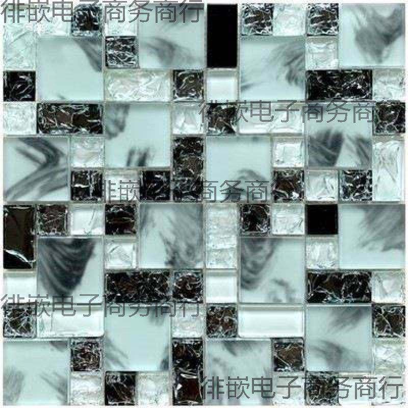 白简黑约水晶玻璃马赛室克瓷砖浴卫生间马67887桶电视背景墙吧台