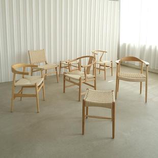 厅师带太白蜡靠简约牛角椅扶手344茶桌书房主座时尚 椅圈椅餐木实