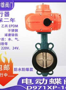 D971XP-16Q电动蝶阀 防爆 防水 蝶阀 220V电动阀门DN50 65 80-300