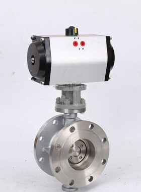 KARSON阀门D643W-10/16P气动304不锈钢法兰三偏心蝶阀DN50-DN600