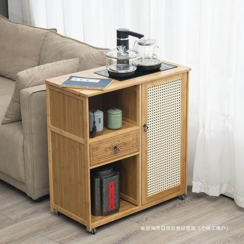 茶水柜桌边柜泡茶台烧水壶一体茶边柜茶办公室NOZ移茶具茶动叶置