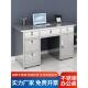 34不锈钢办公桌0子带抽长屉车间方无品牌 形工作台无实验室电脑桌