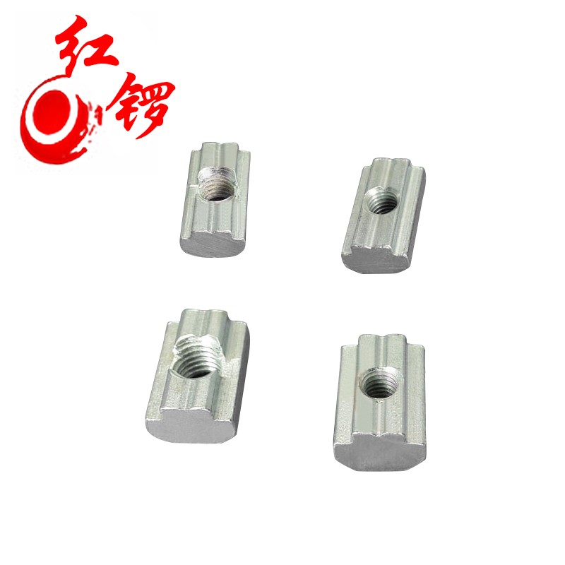 红锣铝型材配件30M6碳钢国标滑块螺母40M8国标长条形40M6滑块螺母