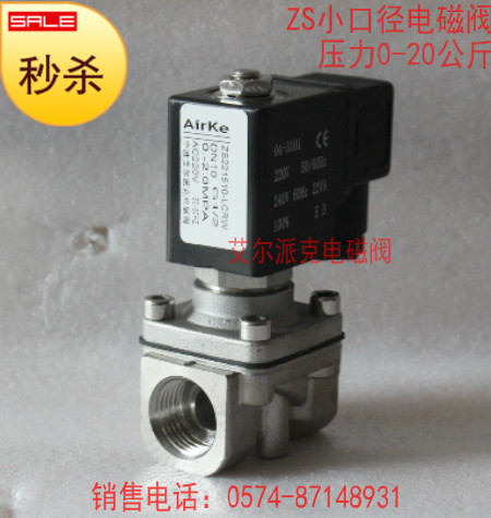 艾尔派克ZS小口径电磁阀黄铜电磁阀水阀气阀高压电磁阀出口电磁阀