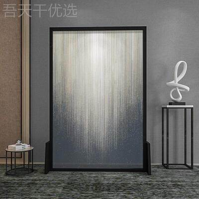 现代简约15072奢轻风实木屏隔断艺客厅风入户玄关极简术遮挡抽象