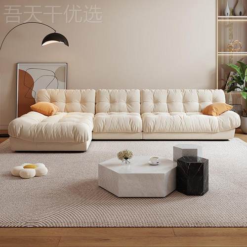 意式现代奶油风慵云朵沙发客厅简约角风贵妃懒转XEK家用科技布艺
