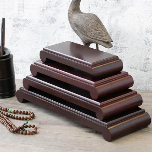 雕刻工艺品摆佛像缸件底座家用鱼木质长方景形奇石石头OUH盆实木