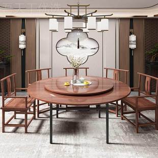 桃花芯木圆人桌面家用板餐厅加厚大圆桌面带实转HXM盘圆形桌面152