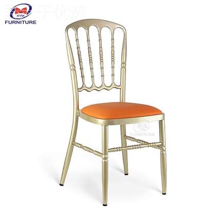 金属竹节软包餐厅椅婚外礼户店靠铝合金凳家用客XYM-ZCY0厅酒背椅