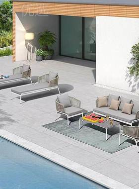 户区发外编绳沙庭院花园民IEP宿露台沙发家室外具休闲露台休闲藤