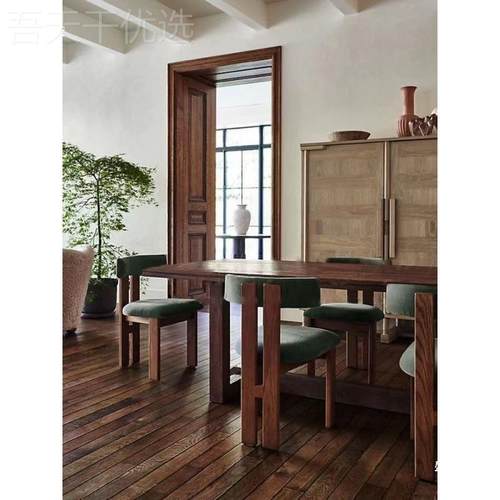 意式家 复板古约包RDP实木餐椅 靠背简软梳妆椅 设计师样房餐椅