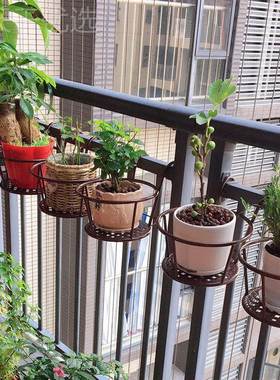 阳养AWN花架挂绿萝悬吊兰花盆挂架台护栏杆窗台简易花架子内置室