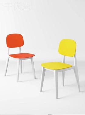 加厚厅塑料椅现TAX代简意约创餐椅家用可叠放餐商用凳子子靠背餐