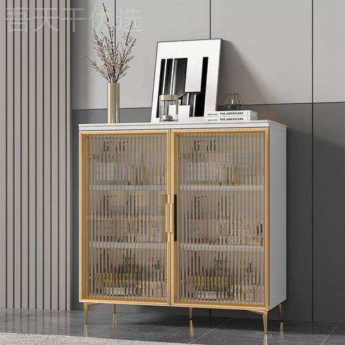 餐边柜波厨房橱碗柜简约水轻奢TUL储物收纳柜微炉烤箱茶饮机桶客