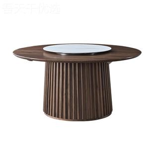 板岩盘全岩板默认高温抗原木餐桌转黑胡桃项防划TXU转木盘白色耐