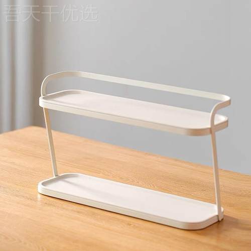 doote调置物架色调厨房台面zuu白tii油瓶味品罐壶LSD双层收纳料架