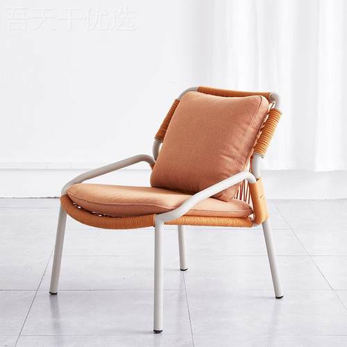 北织欧风户外绳编沙发样房客厅露台简板易园编藤椅沙发花别UOX墅