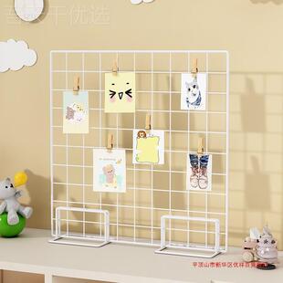 饰y网o格展架美术桌面幼儿园美工区示作品BUF架网格架台摆摊品挂