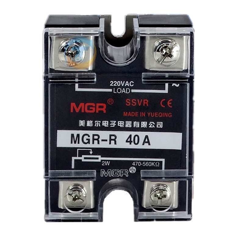 美格尔220V交流电源单相固态调压器MGR SSVR 40A电阻值电压调节器