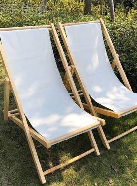 ll木沙滩椅木躺TFW椅折叠椅牛津帆布午休椅便携质椅陪护椅逍椅遥