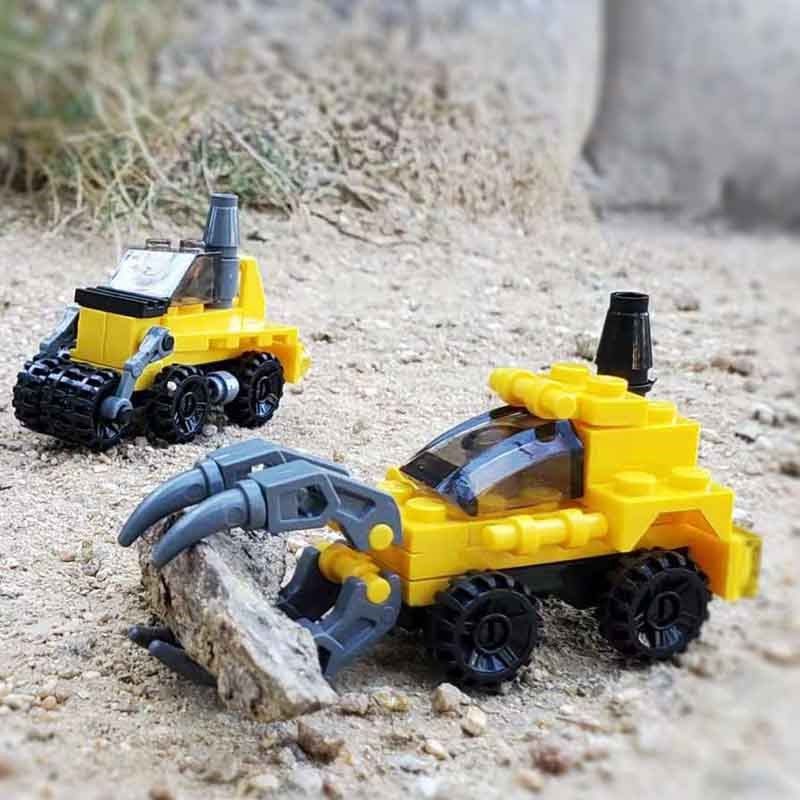 挖掘机工程队拼搭装学生车模型积木颗粒车队变形儿童益智扭蛋玩具,玩具/童车/益智/积木/模型,普通塑料积木,淘宝优惠券,粉丝福利购,淘宝优惠卷
