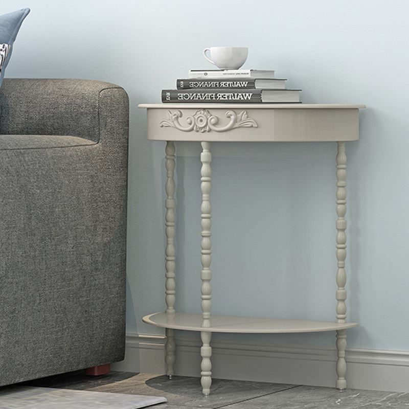 欧式半圆玄关台铁艺客厅玄关桌现代创意桌过道装饰柜卧室桌