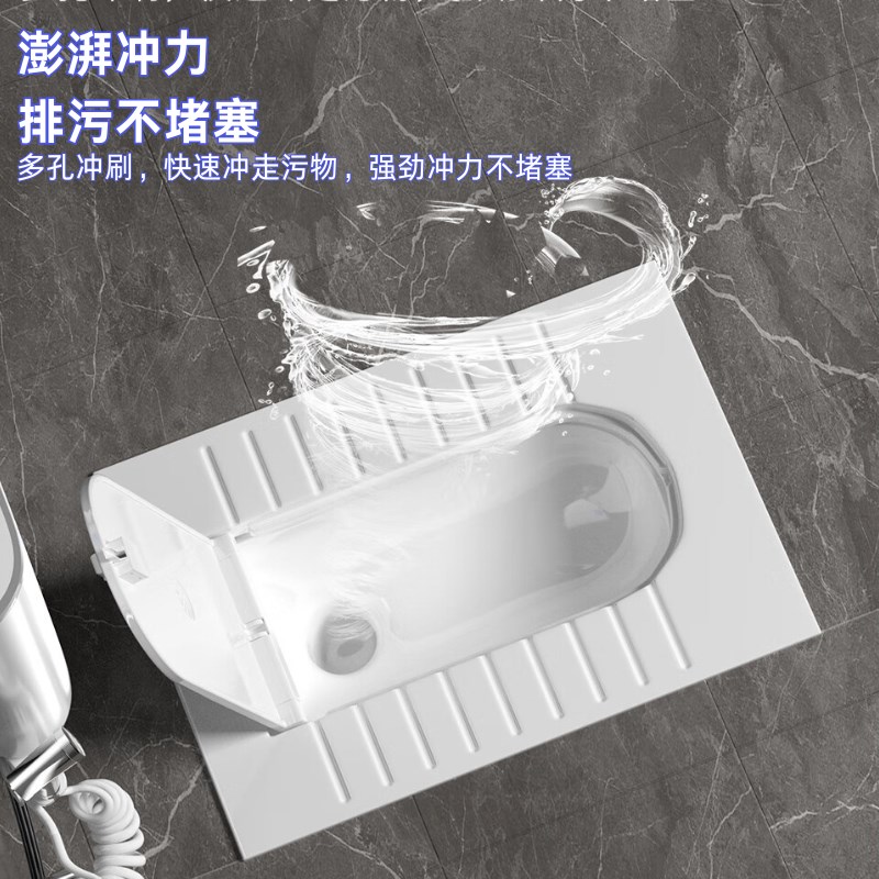 一体式带盖板水箱整装陶瓷蹲厕便盆蹲坑卫生间家用大便池