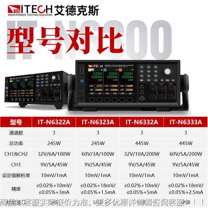 IT-N6322IT-N622A直 I3T-N623A三通道3可编程流电源
