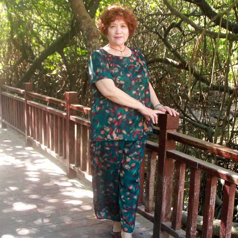 中老年夏女士真丝套装加肥大码200斤胖妈妈装桑蚕丝洋气宽松上衣