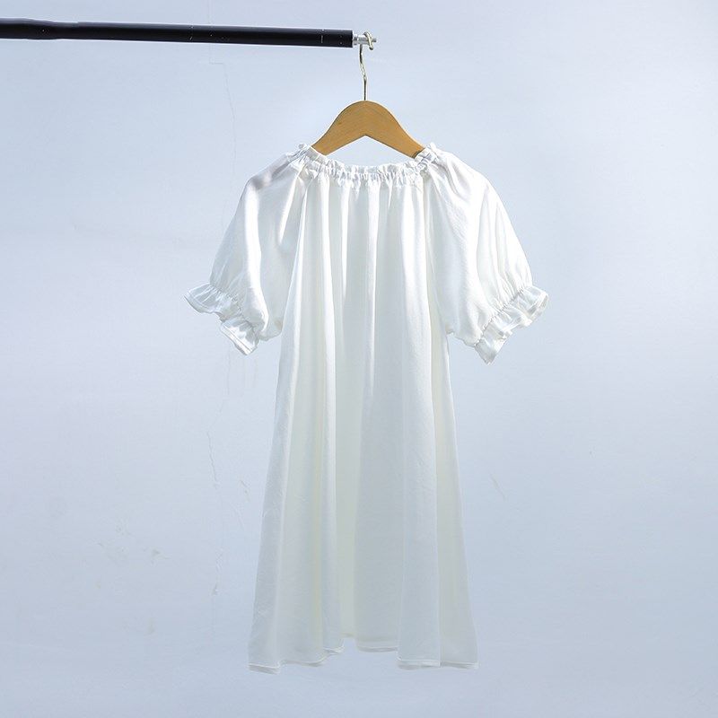 童装夏季儿童家居服女童女孩100%桑蚕丝6A级宝宝睡衣礼盒睡裙